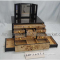 hot sale poplar burl wood jewellery box